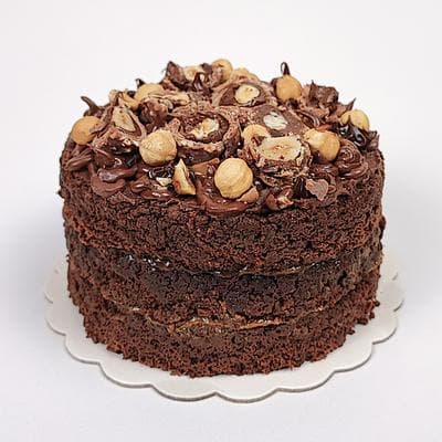 Torta Brownie Ferrero Rocher con nutella y avellanas
