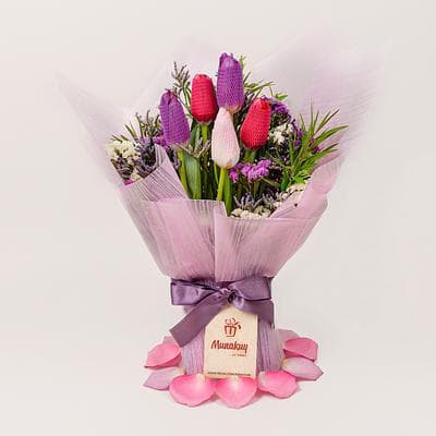 Ramo de 5 tulipanes